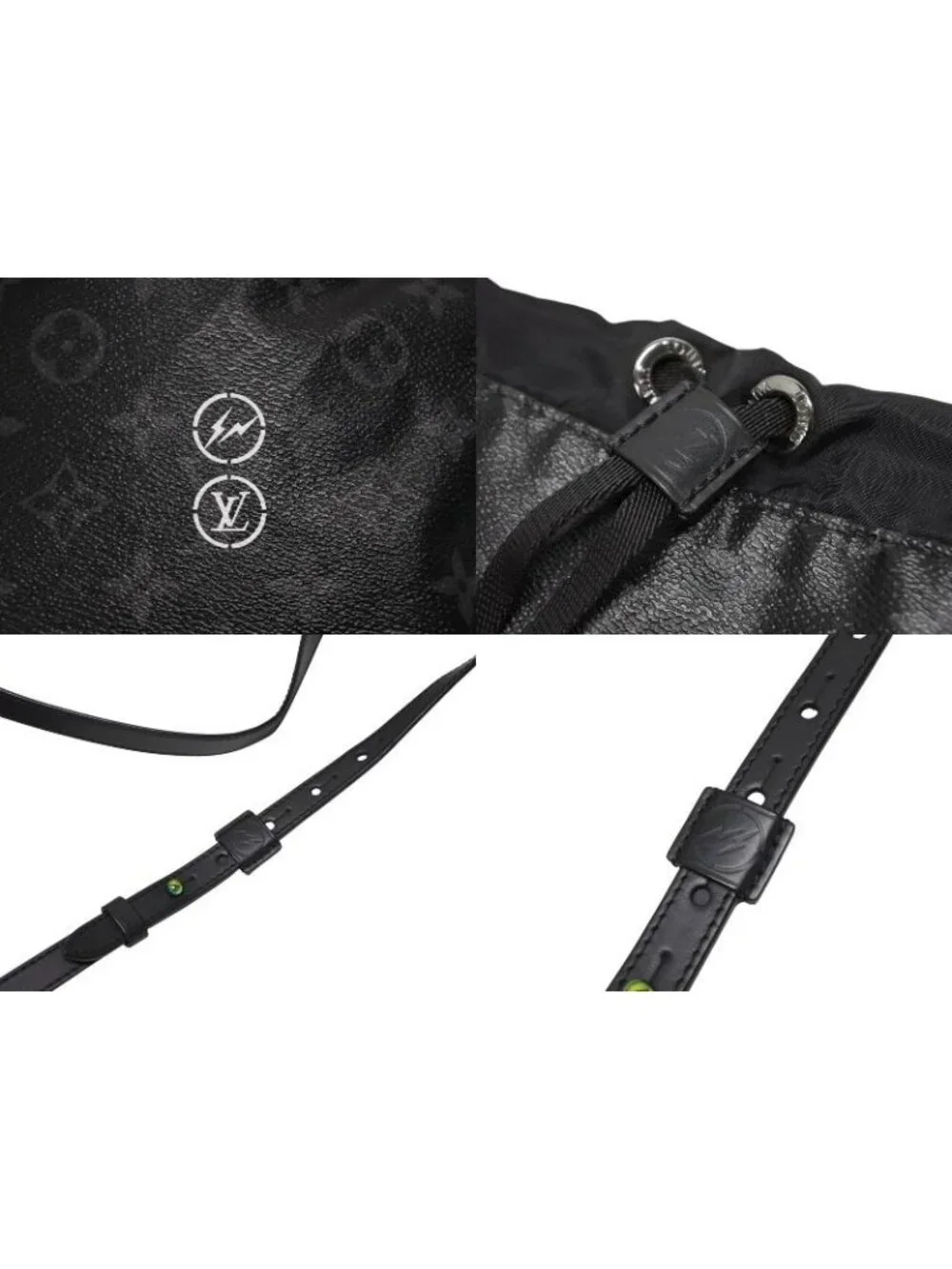 Louis Vuitton Monogram Eclipse Fragment Nano Shoulder Bag Black